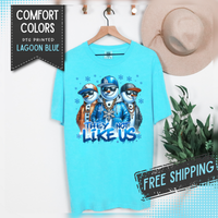 They Not Like Us Snowman - Comfort Colors | Trendy Men's and Women's T-Shirt. Direct to Garment. Printed & Shipped in the USA. Unisex Sizes.