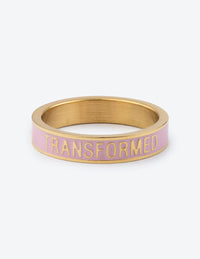 "Transformed" Pink Gold-Colored Stackable Ring
