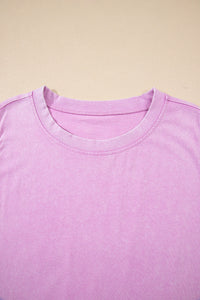 Phalaenopsis 2 Pieces Mineral Wash Cotton Tank Top Lined Split Skirt Set