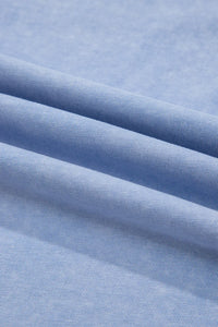 Mineral Wash (Sky Blue) Sleeveless Top with Chest Pocket
