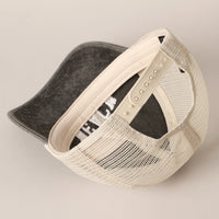 Salty Beach (Charcoal) Embroidered Mesh-Back Hat
