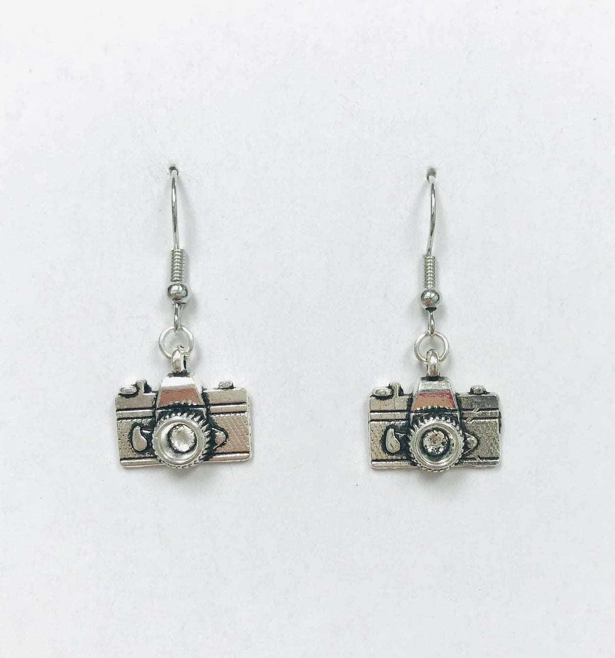Camera Earrings - Brass