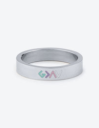 "God is Greater…Highs Lows" Silver-Colored Stackable Ring