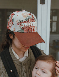 Embroidered (Floral) Mother Ribbed Snapback Hat