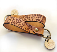 The Lord Bless You & Keep You - Real Leather Keychain