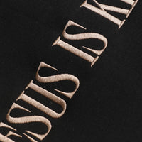 Jesus Is King, Black Heavyblend Sweatshirt - Embroidered