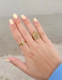 Cross Gold-Wrapped Ring
