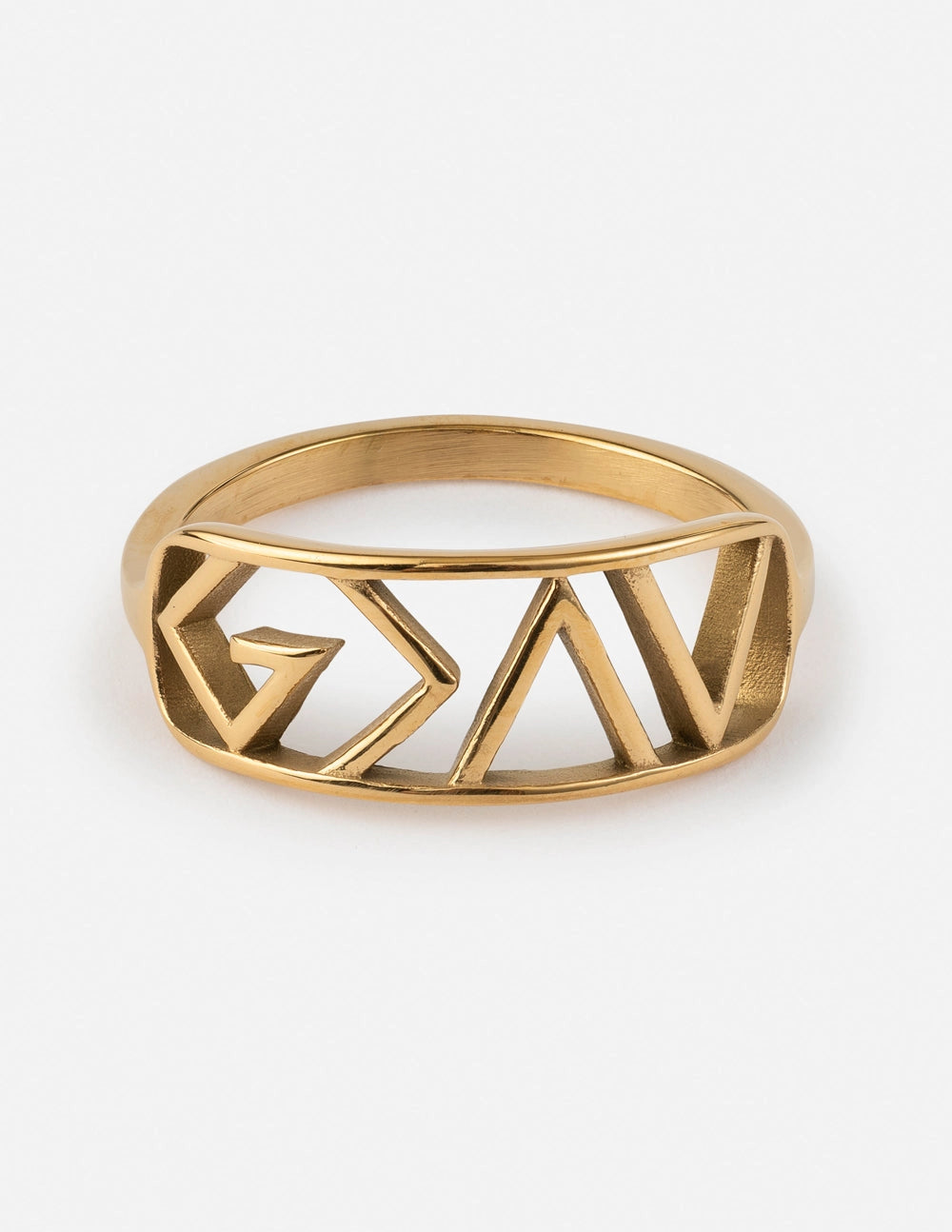 "God is Greater…Highs Lows" Gold-Colored Ring