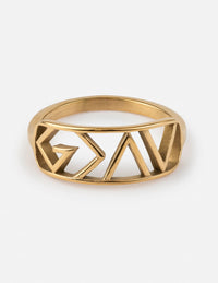 "God is Greater…Highs Lows" Gold-Colored Ring