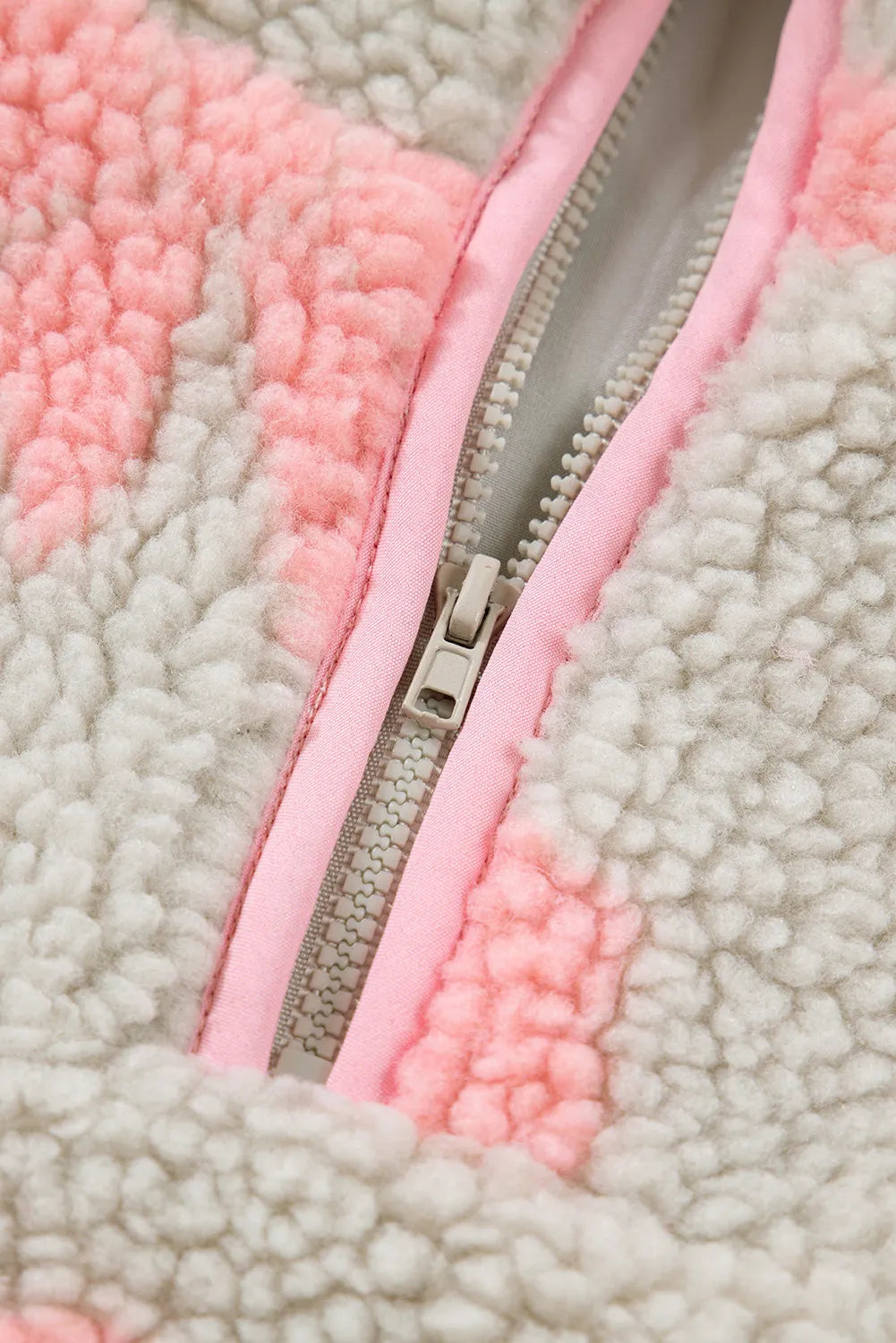 Gray Quarter Zip Pullover w/Pink Bows and Accents