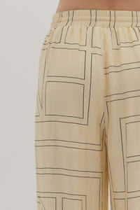 The Weekender - Abstract Pattern Wide Leg Pants