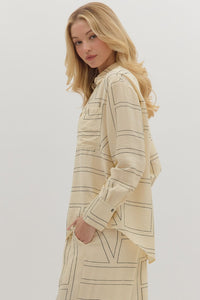 The Weekender - Abstract Pattern Long Sleeve Top