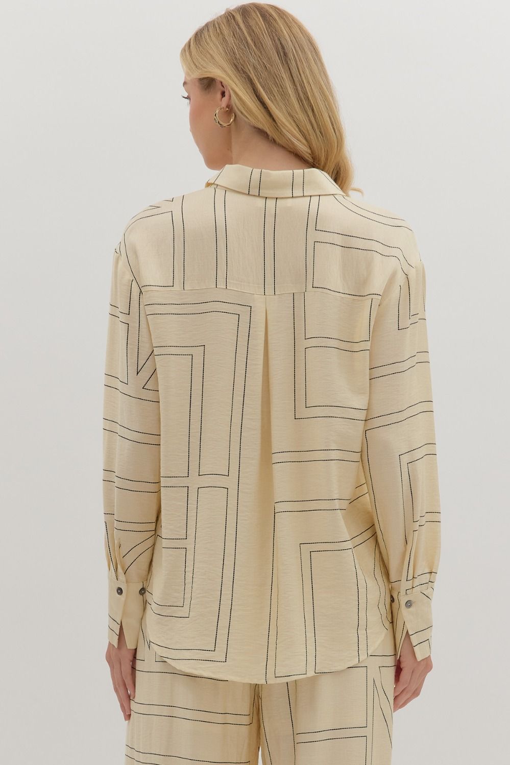 The Weekender - Abstract Pattern Long Sleeve Top