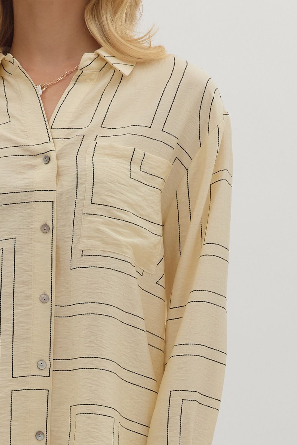 The Weekender - Abstract Pattern Long Sleeve Top