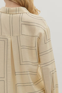 The Weekender - Abstract Pattern Long Sleeve Top