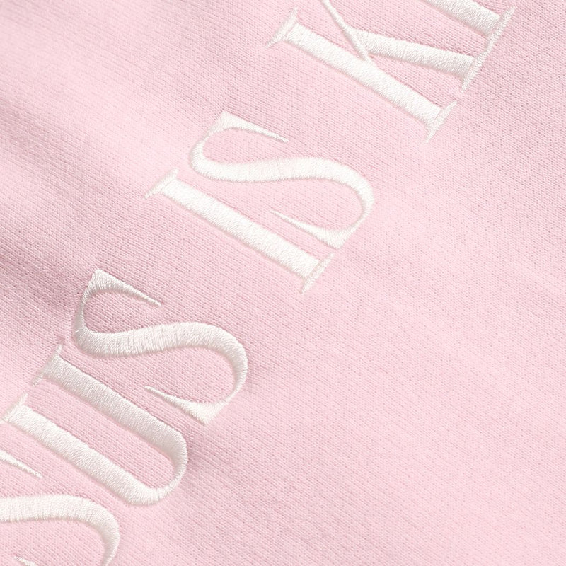 Jesus Is King, Light Pink Heavyblend Sweatshirt - Embroidered