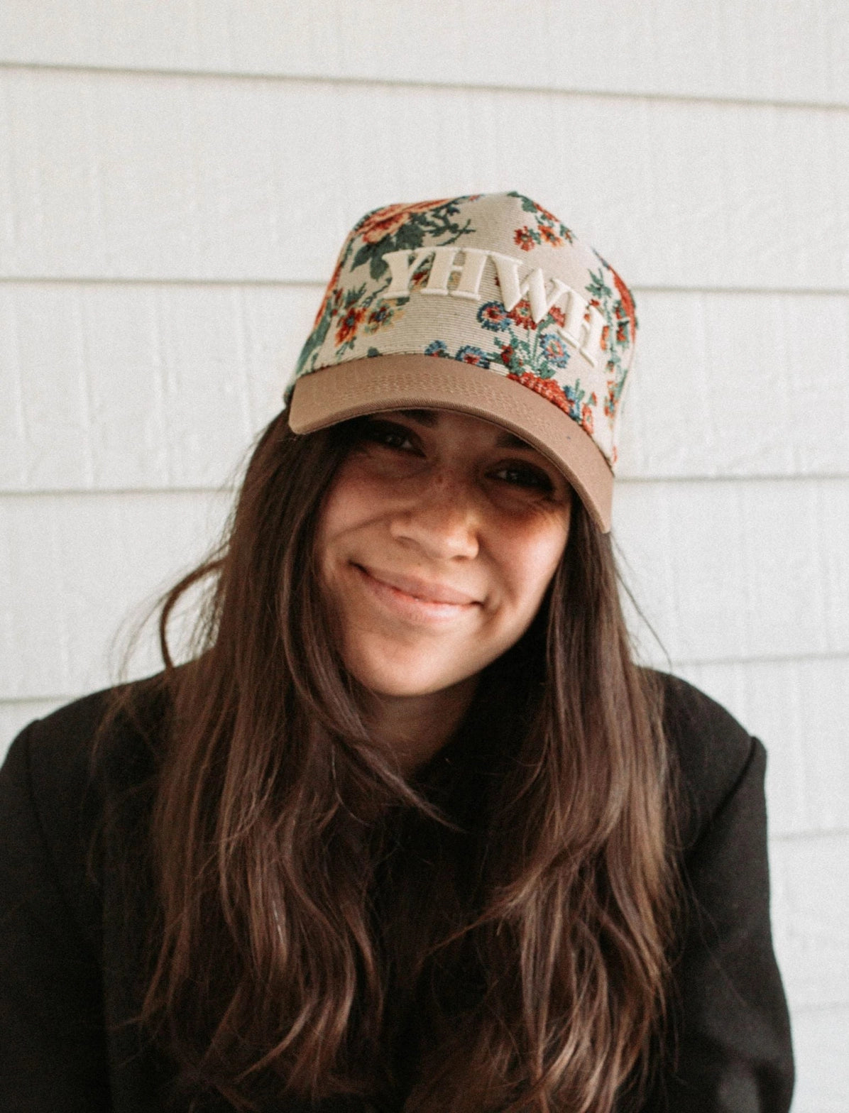 Embroidered (Floral) YHWH Ribbed Snapback Hat