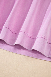 Phalaenopsis 2 Pieces Mineral Wash Cotton Tank Top Lined Split Skirt Set