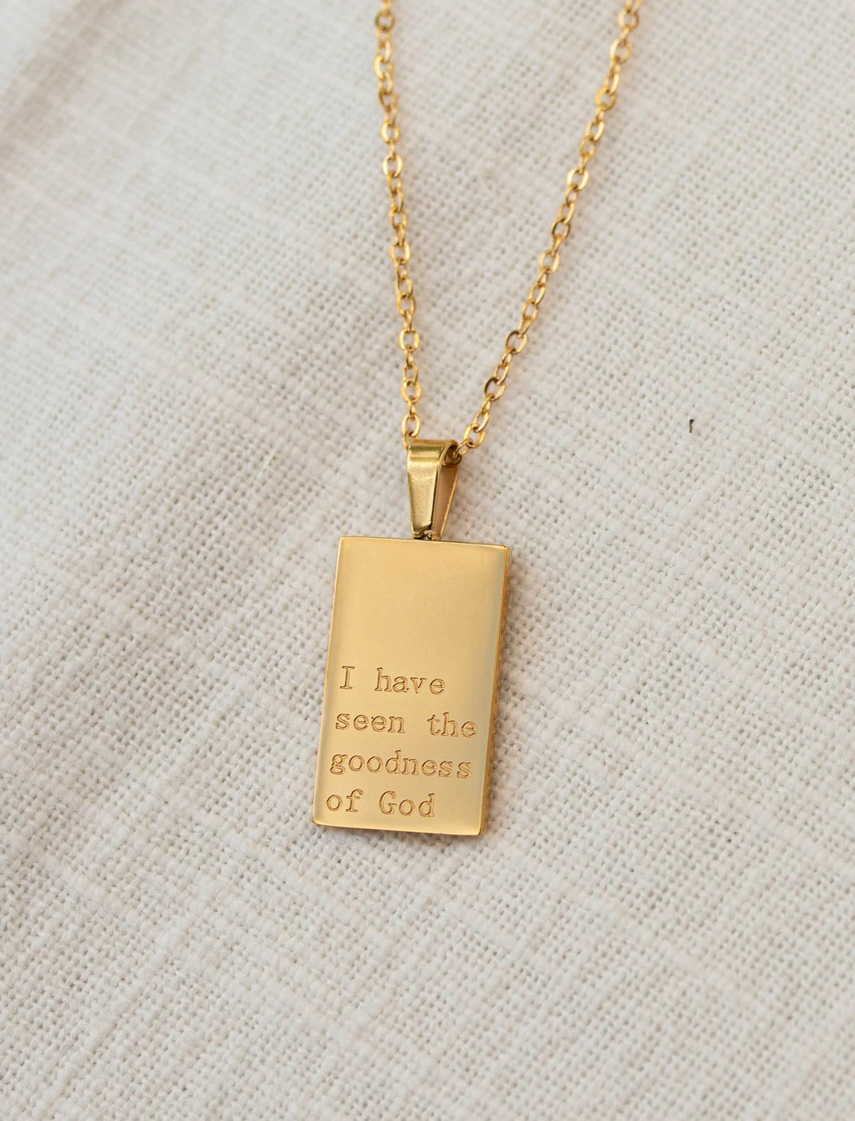 Necklace: I Have Seen The Goodness Of God - 18k Yellow Gold Plated
