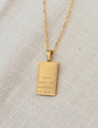 Necklace: I Have Seen The Goodness Of God - 18k Yellow Gold Plated